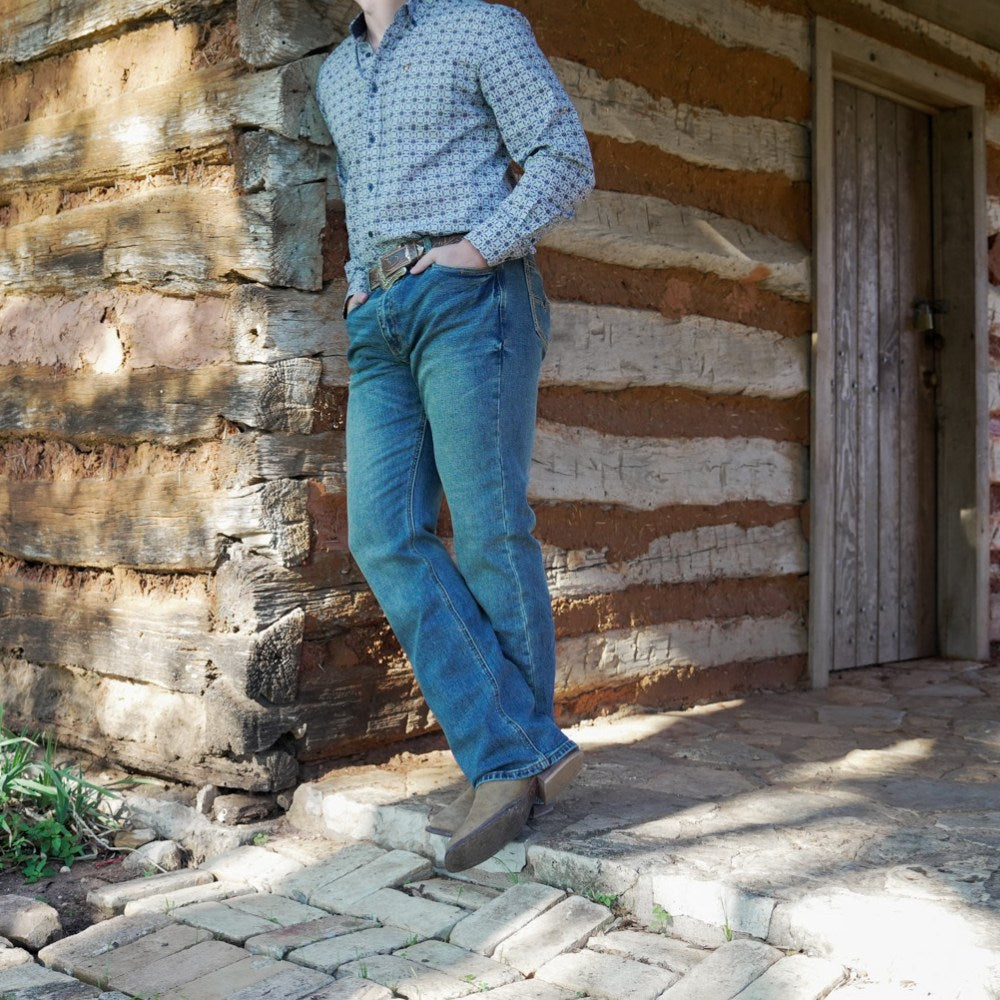 Starr Mens Rider Slim Fit Bootcut Jeans - SWJ1003