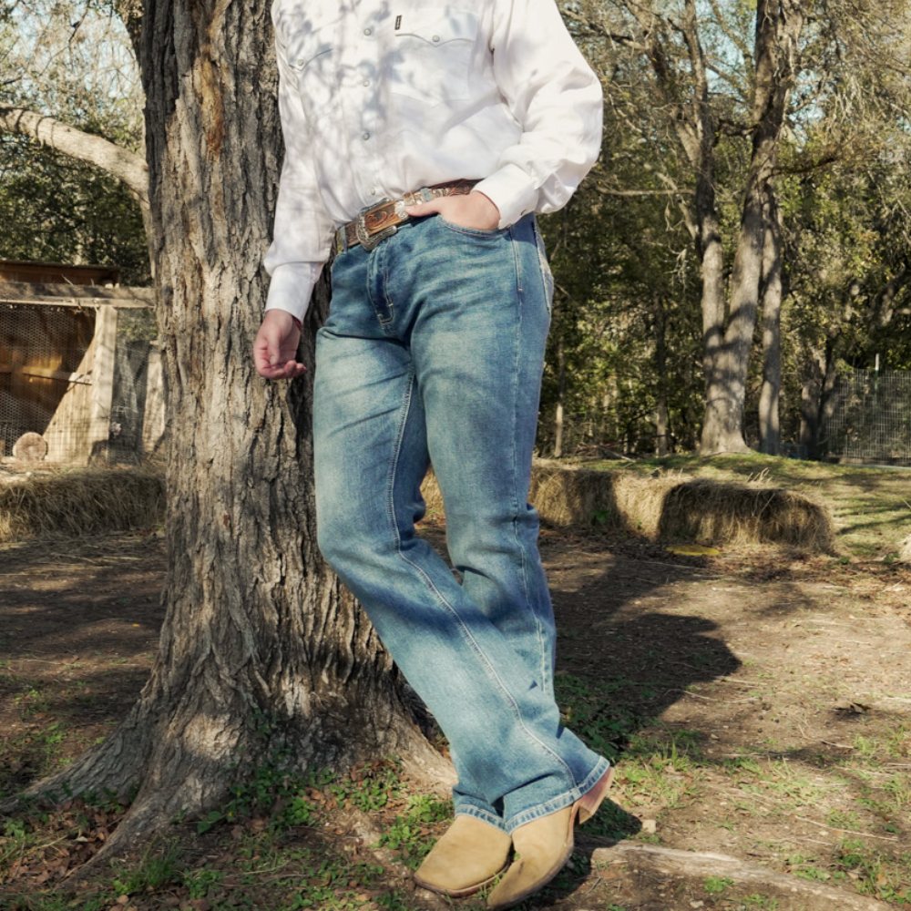 Starr Mens Rider Slim Fit Bootcut Jeans - SWJ1004