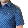 Starr Mens Short Sleeve Printed Polo Blue - SWPRTPSS2442