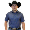 Starr Mens Short Sleeve Printed Polo Dark Blue - SWPRTPSS2199