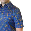 Starr Mens Short Sleeve Printed Polo Dark Blue - SWPRTPSS2199