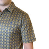 Starr Mens Short Sleeve Printed Polo Gold & Black - SWPRTPSS2500
