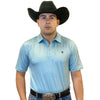 Starr Mens Short Sleeve Printed Polo Light Blue - SWPRTPSS875