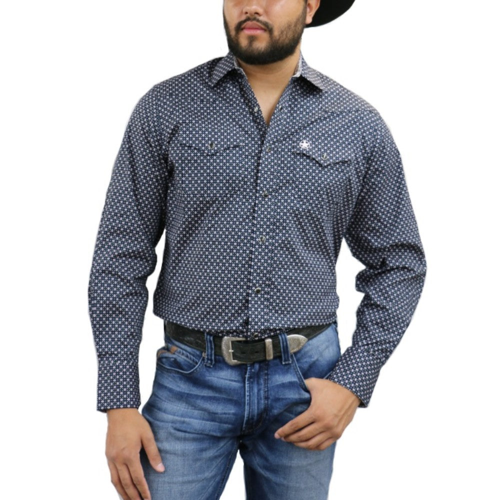 Starr Mens Snap Long Sleeve Shirt