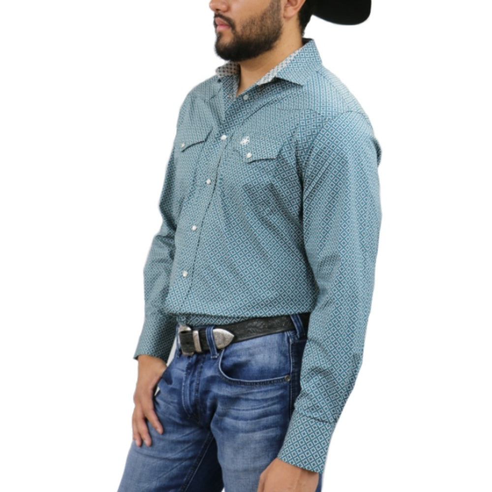 Starr Mens Snap Long Sleeve Shirt