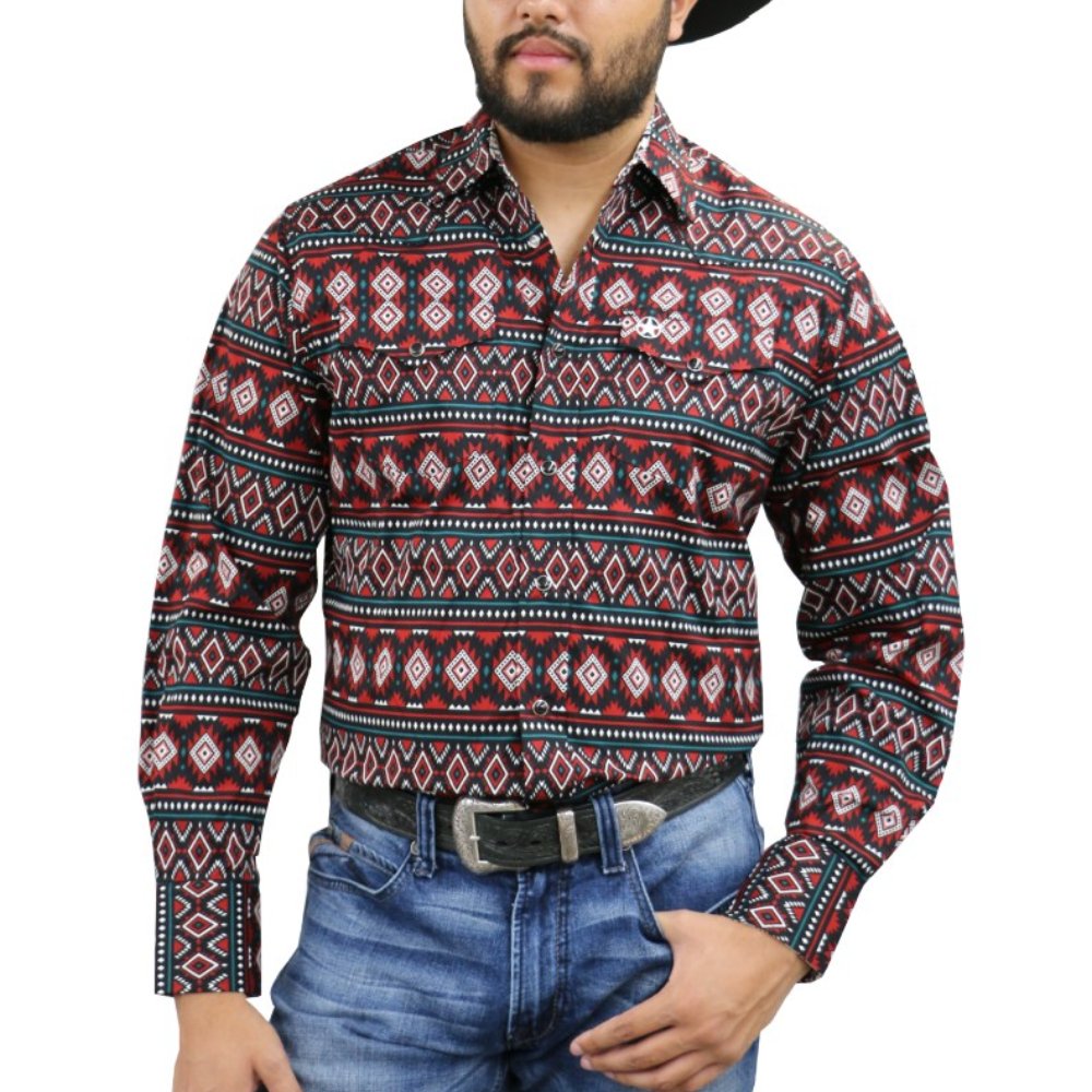 Starr Mens Snap Long Sleeve Shirt