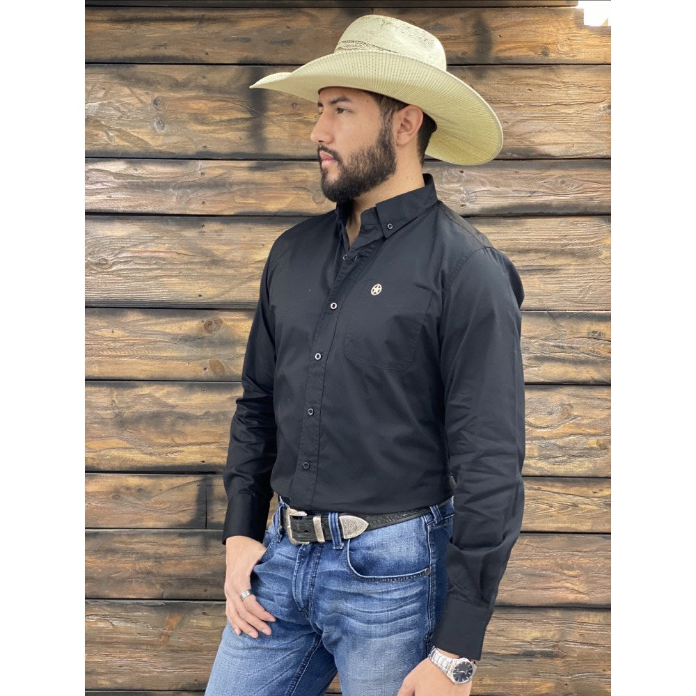Starr Mens Solid Western Button Down Shirt (Many Styles) - SWSLBLS