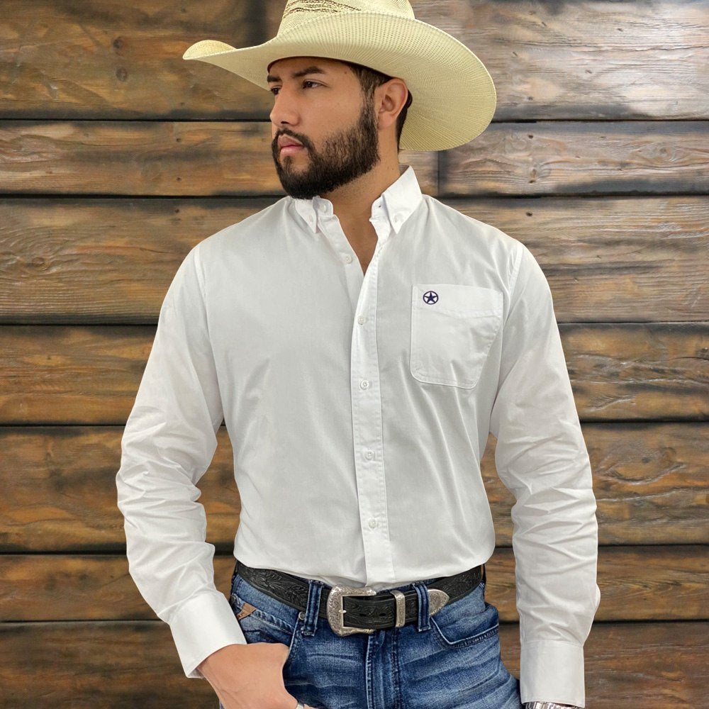 Starr Mens Solid Western Button Down Shirt (Many Styles) - SWSLBLS