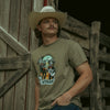 Starr Mens Viva Mexico Graphic Short Sleeve T-Shirt Olive