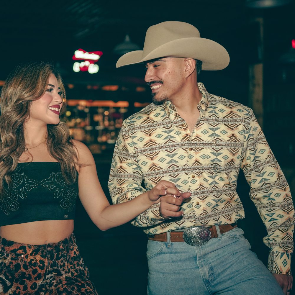 Starr Mens Western Button Down Long Sleeve Shirt Aztec Yellow - SWPTBLS-356