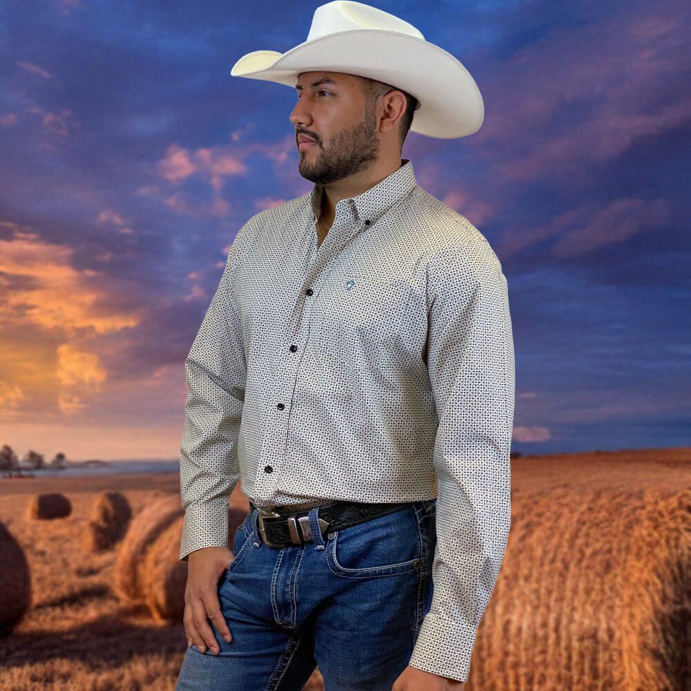 Starr Mens Western Button Down Long Sleeve Shirt