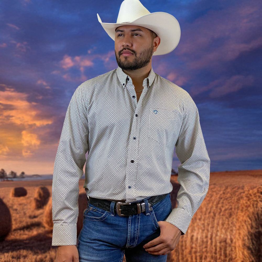 Starr Mens Western Button Down Long Sleeve Shirt