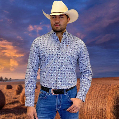Starr Mens Western Button Down Long Sleeve Shirt