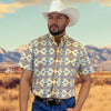 Starr Mens Western Button Down Short Sleeve Shirt 