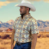 Starr Mens Western Button Down Short Sleeve Shirt 