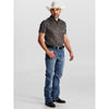 Starr Mens Western Printed Short Sleeve Polo Shirt Black - SWPRTPSS3520