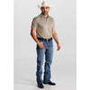 Starr Mens Western Printed Short Sleeve Polo Shirt Mint/Brown - SWPRTPSS3584