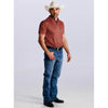 Starr Mens Western Printed Short Sleeve Polo Shirt Red/Black - SWPRTPSS3591