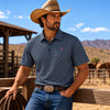 Starr Mens Western Printed Short Sleeve Polo Shirt - SWPRTPSS3587