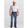 Starr Mens Western Printed Short Sleeve Polo Shirt White - SWPRTPSS2405
