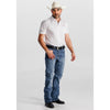 Starr Mens Western Printed Short Sleeve Polo Shirt White - SWPRTPSS2405