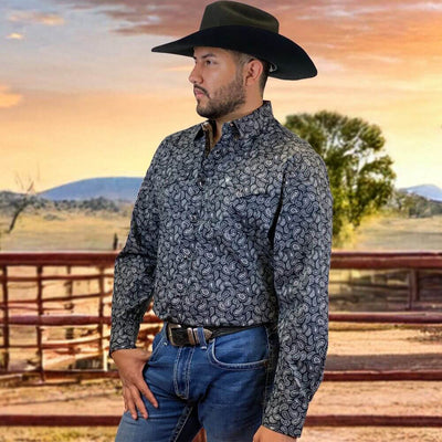Starr Mens Western Snap Long Sleeve Shirt