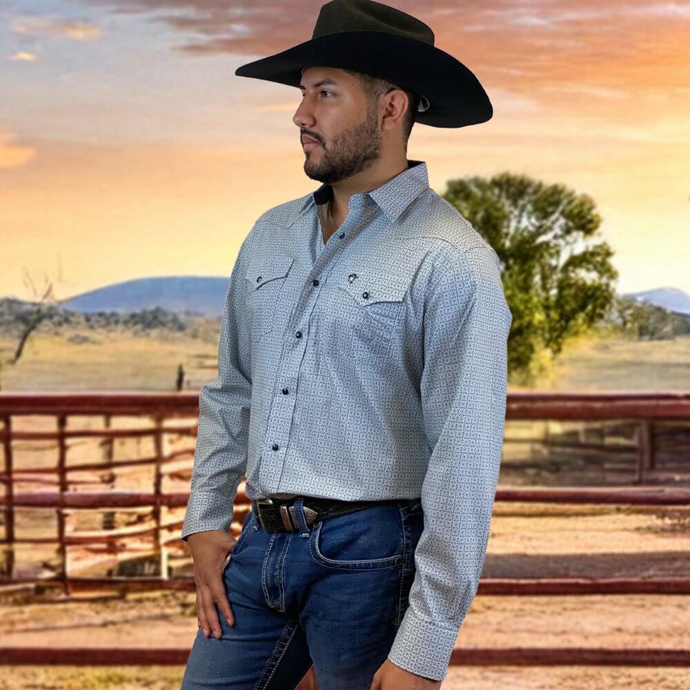 Starr Mens Western Snap Long Sleeve Shirt