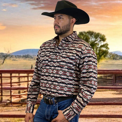Starr Mens Western Snap Long Sleeve Shirt