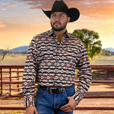 Starr Mens Western Snap Long Sleeve Shirt