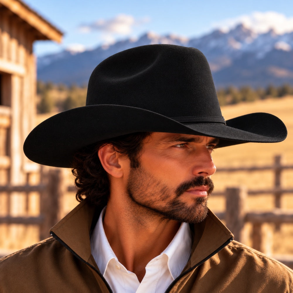 Starr Western 3X Wool Mesa - SWWMESA3X-BLK
