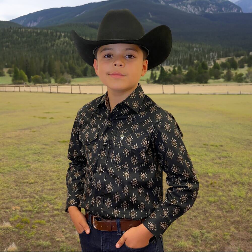 Starr Western Wear Boys Long Sleeve Shirt - SWBPTSLS-381