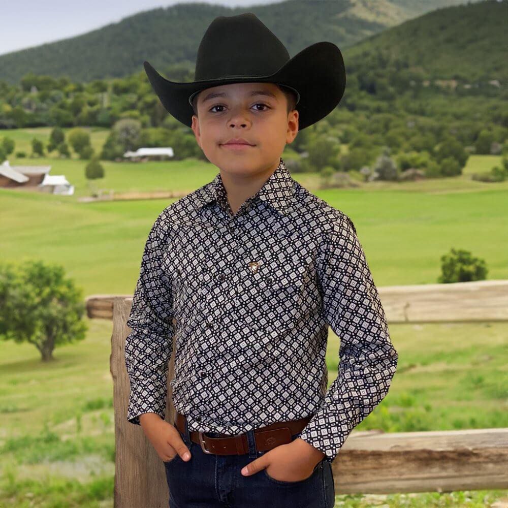 Starr Western Wear Boys Long Sleeve Shirt - SWBPTSLS-383