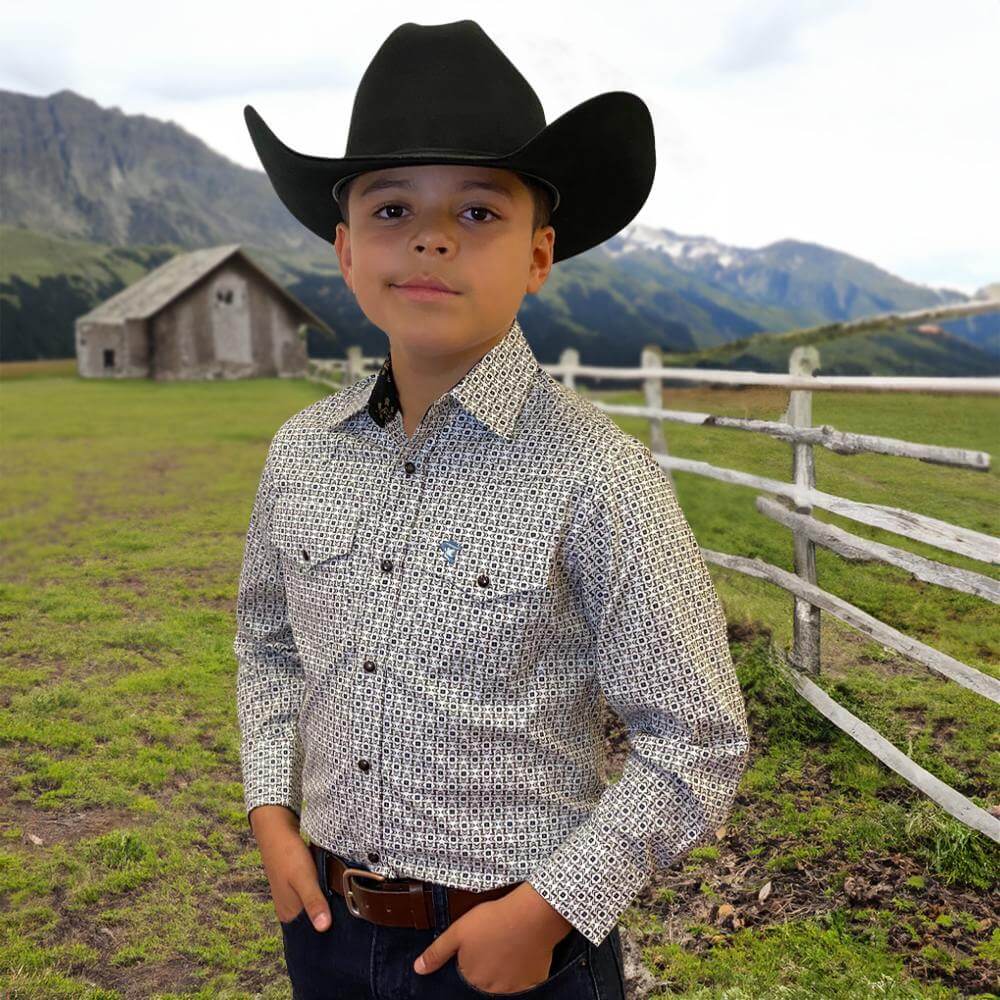 Starr Western Wear Boys Long Sleeve Shirt - SWBPTSLS-384