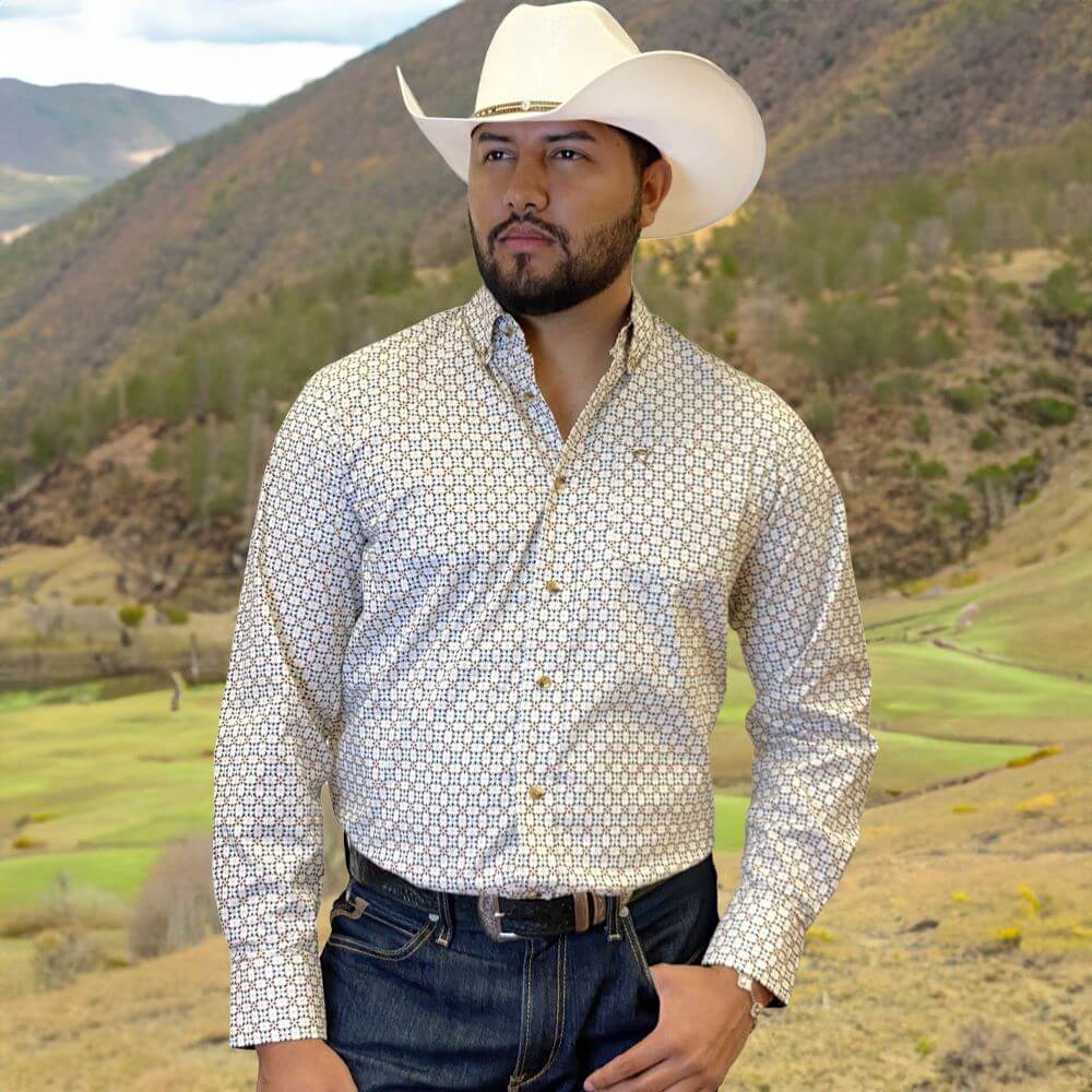 Starr Western Wear Mens Long Sleeve Shirt - SWPTBLS-372