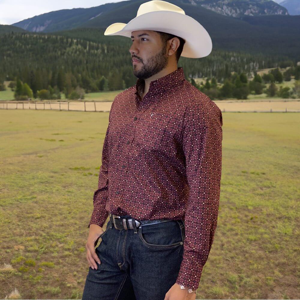 Starr Western Wear Mens Long Sleeve Shirt - SWPTBLS-373