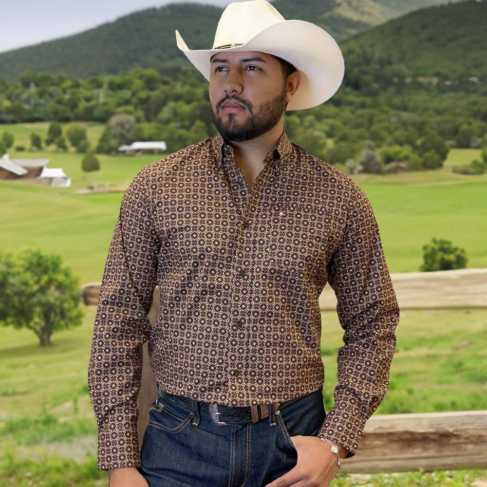 Starr Western Wear Mens Long Sleeve Shirt - SWPTBLS-374