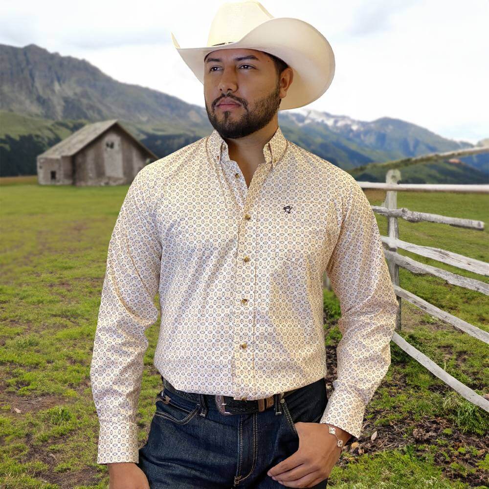 Starr Western Wear Mens Long Sleeve Shirt - SWPTBLS-375