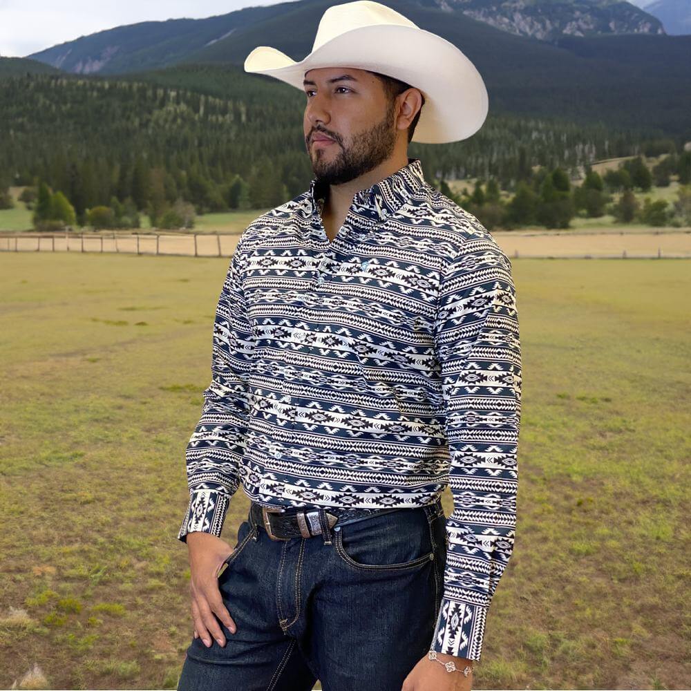 Starr Western Wear Mens Long Sleeve Shirt - SWPTBLS-380