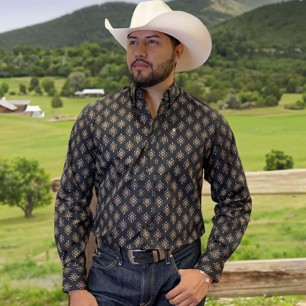 Starr Western Wear Mens Long Sleeve Shirt - SWPTBLS-381