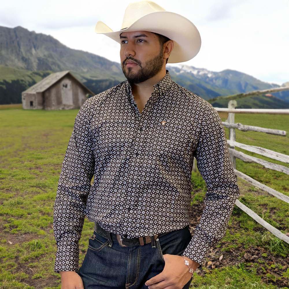 Starr Western Wear Mens Long Sleeve Shirt - SWPTBLS-382