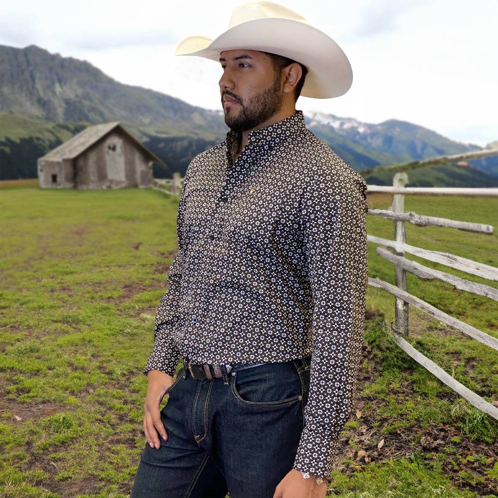 Starr Western Wear Mens Long Sleeve Shirt - SWPTBLS-382