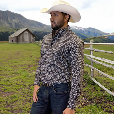 Starr Western Wear Mens Long Sleeve Shirt - SWPTBLS-382