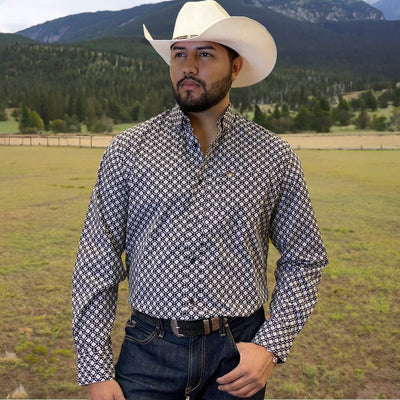Starr Western Wear Mens Long Sleeve Shirt - SWPTBLS-383