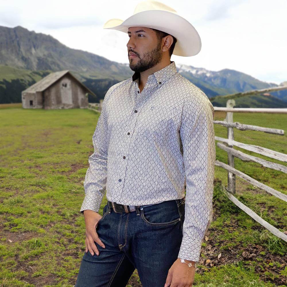 Starr Western Wear Mens Long Sleeve Shirt - SWPTBLS-384