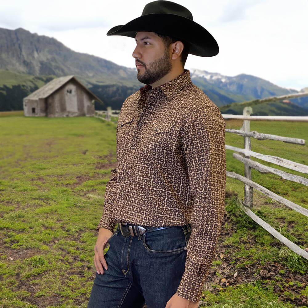 Starr Western Wear Mens Long Sleeve Shirt - SWPTSLS-374