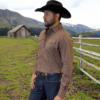 Starr Western Wear Mens Long Sleeve Shirt - SWPTSLS-374