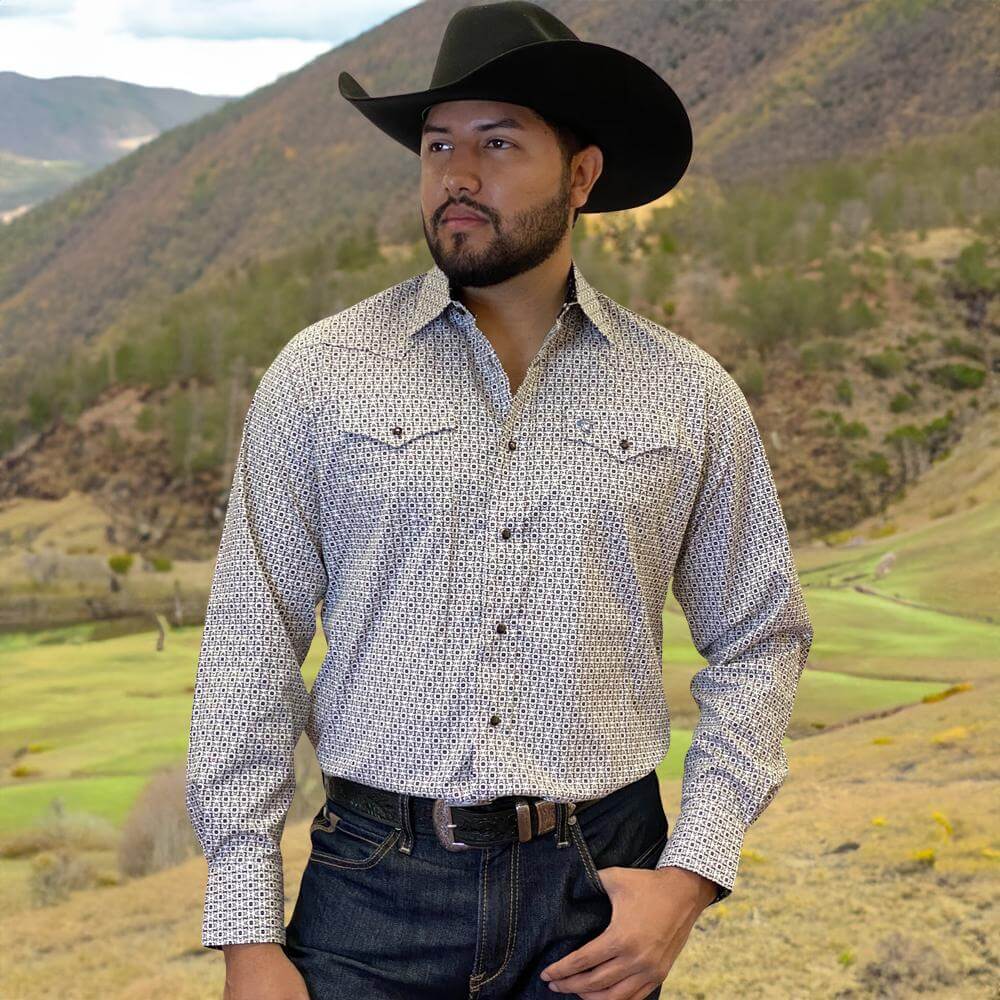 Starr Western Wear Mens Long Sleeve Shirt - SWPTSLS-384