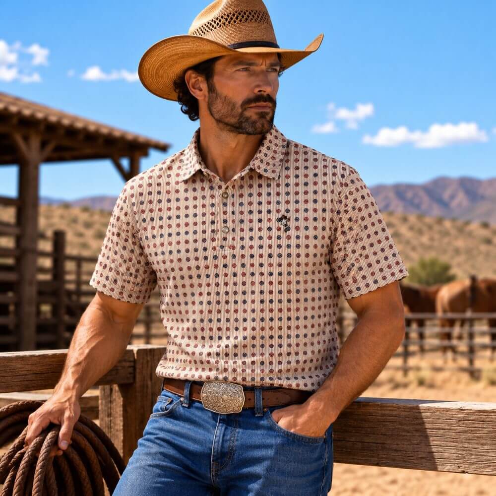 Starr Western Wear Mens Short Sleeve Polo Shirt - SWPRTPSS4143