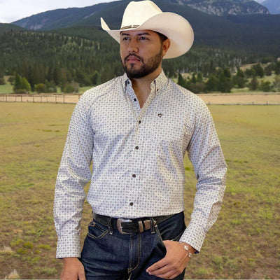 Starr Wstrn Wear Mens Ls Shirt - SWPTBLS-377