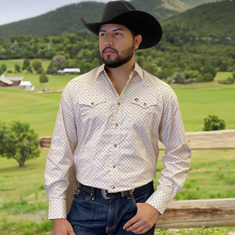 Starr Wstrn Wear Mens Ls Shirt - SWPTSLS-375